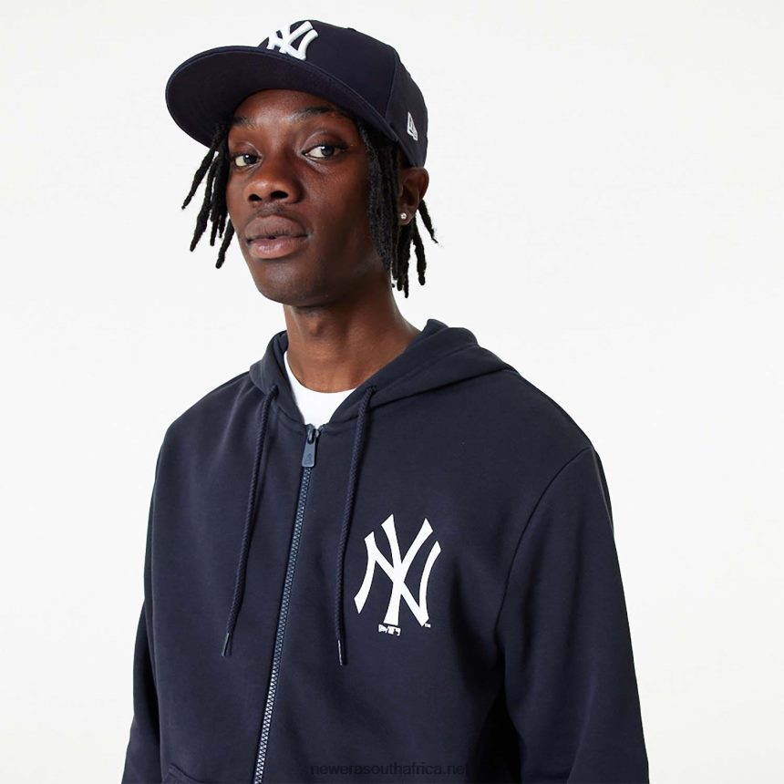 New York Yankees MLB League Essential Navy Full-Zip Hoodie New Era TRBRBN2798