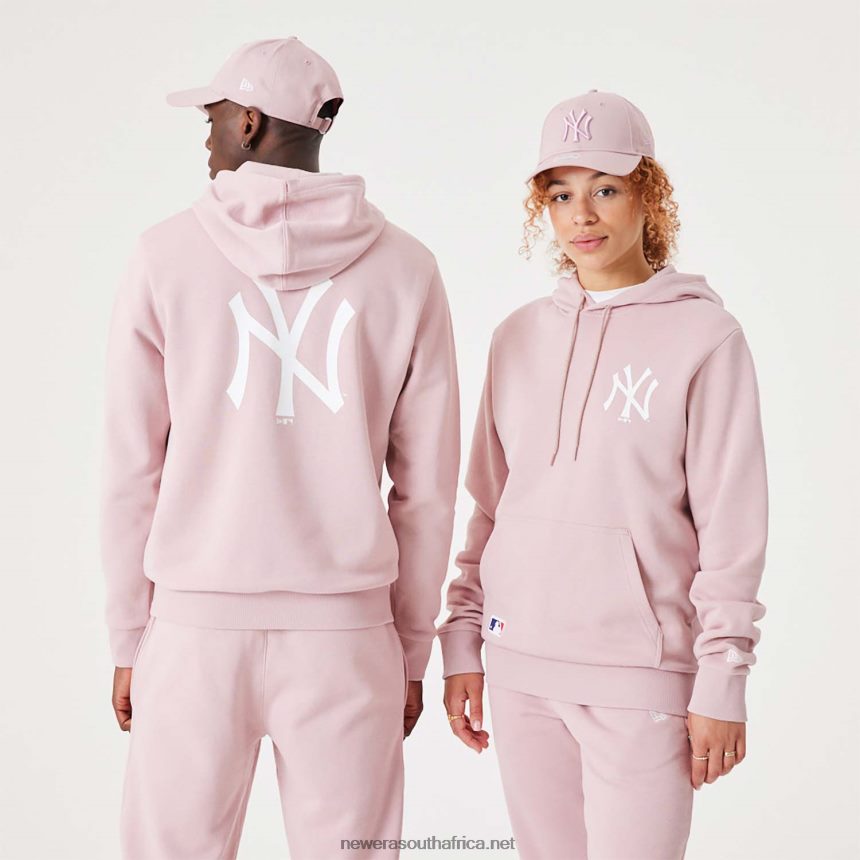 New York Yankees MLB League Essential Pastel Pink Pullover Hoodie New Era TRBRBN2805