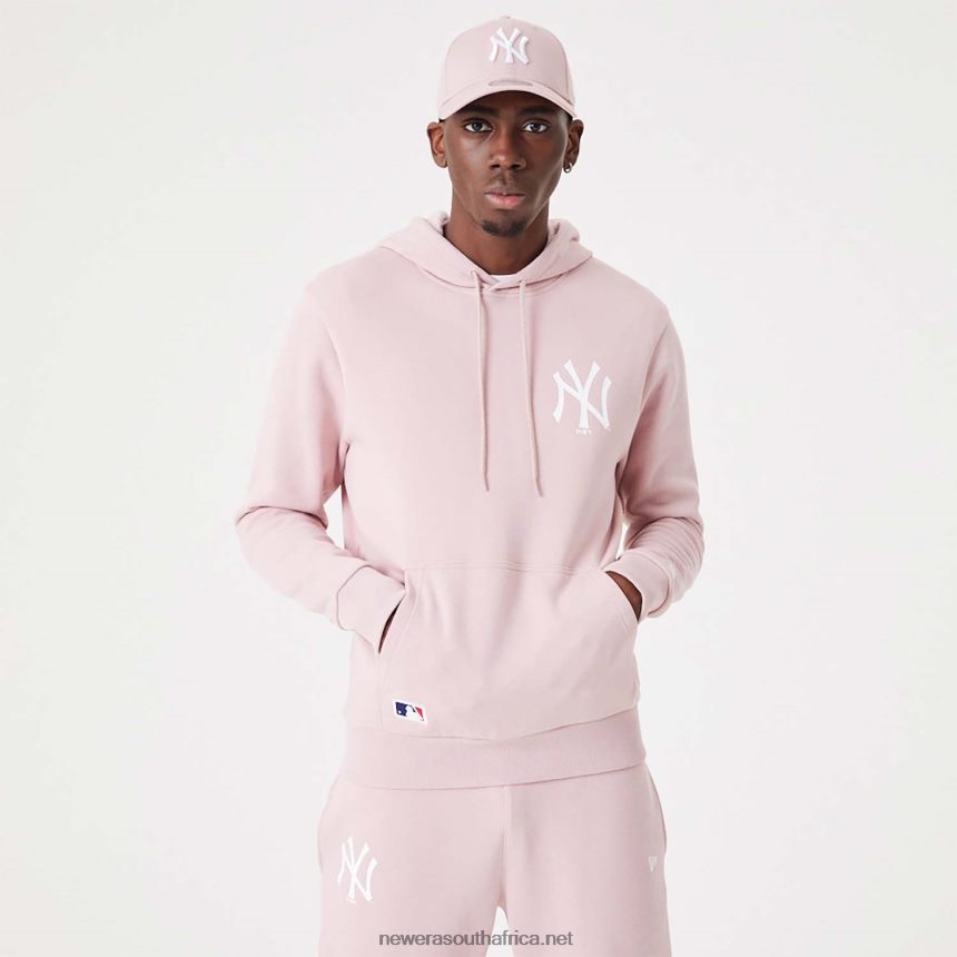 New York Yankees MLB League Essential Pastel Pink Pullover Hoodie New Era TRBRBN2805