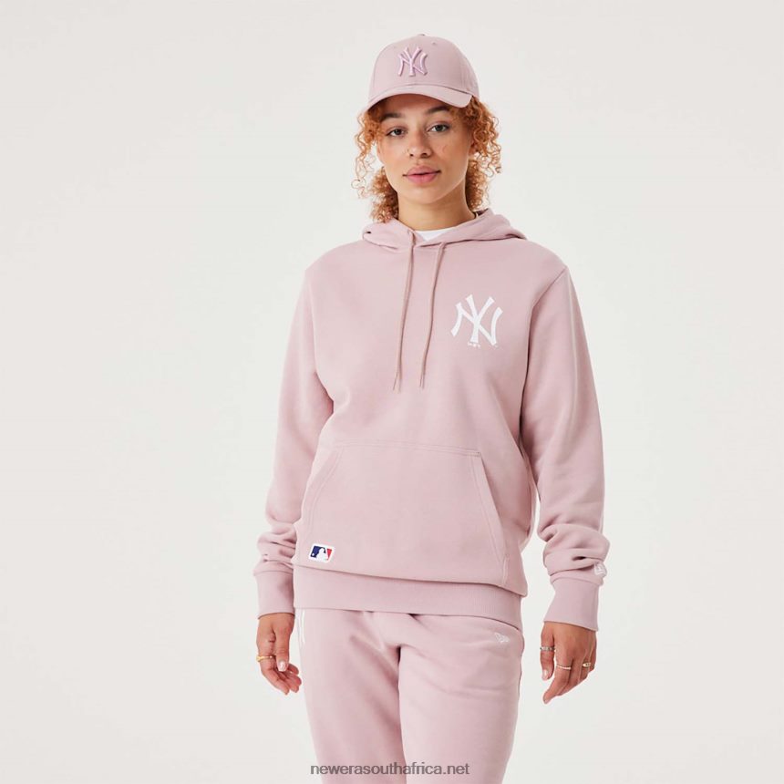 New York Yankees MLB League Essential Pastel Pink Pullover Hoodie New Era TRBRBN2805