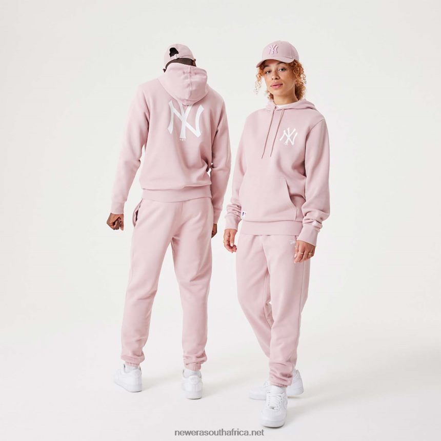 New York Yankees MLB League Essential Pastel Pink Pullover Hoodie New Era TRBRBN2805