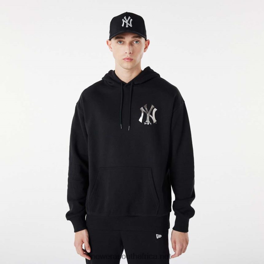 New York Yankees MLB Metallic Black Hoodie New Era TRBRBN2722