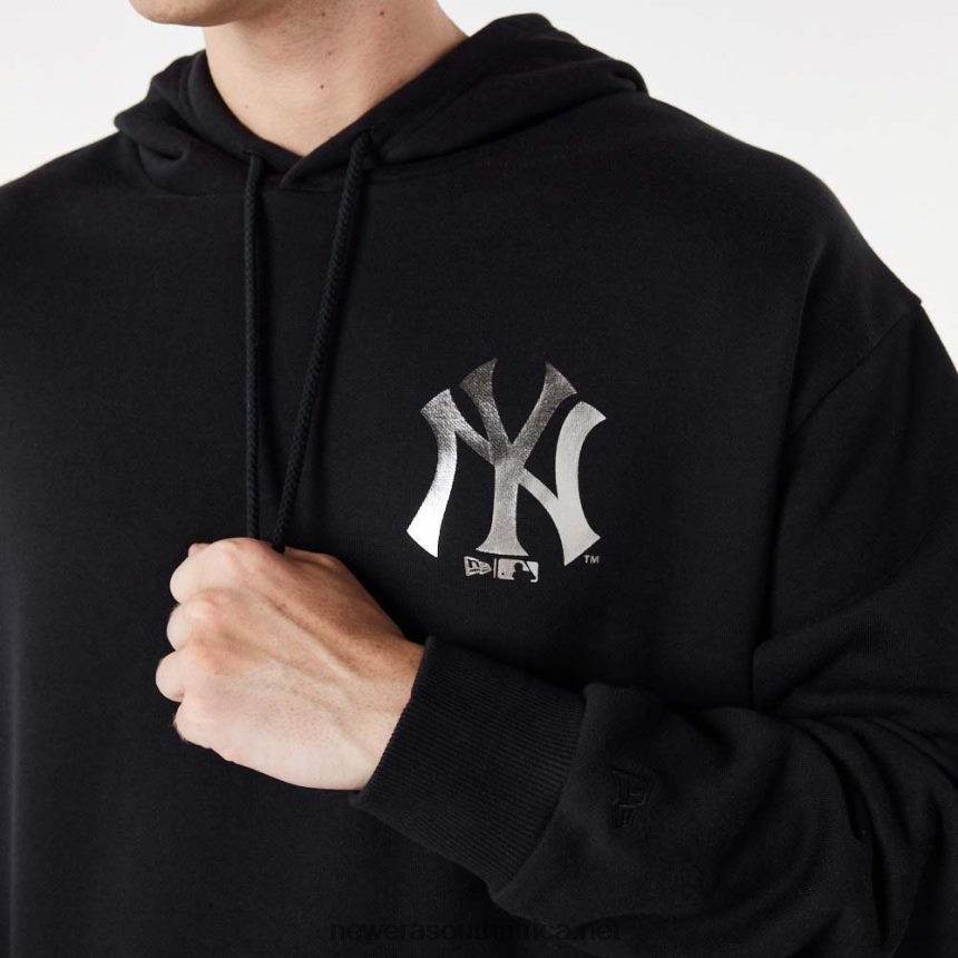New York Yankees MLB Metallic Black Hoodie New Era TRBRBN2722