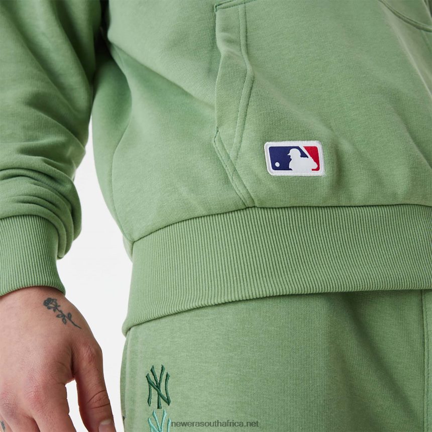 New York Yankees MLB Stacked Logo Green Pull Over Hoodie New Era TRBRBN2664