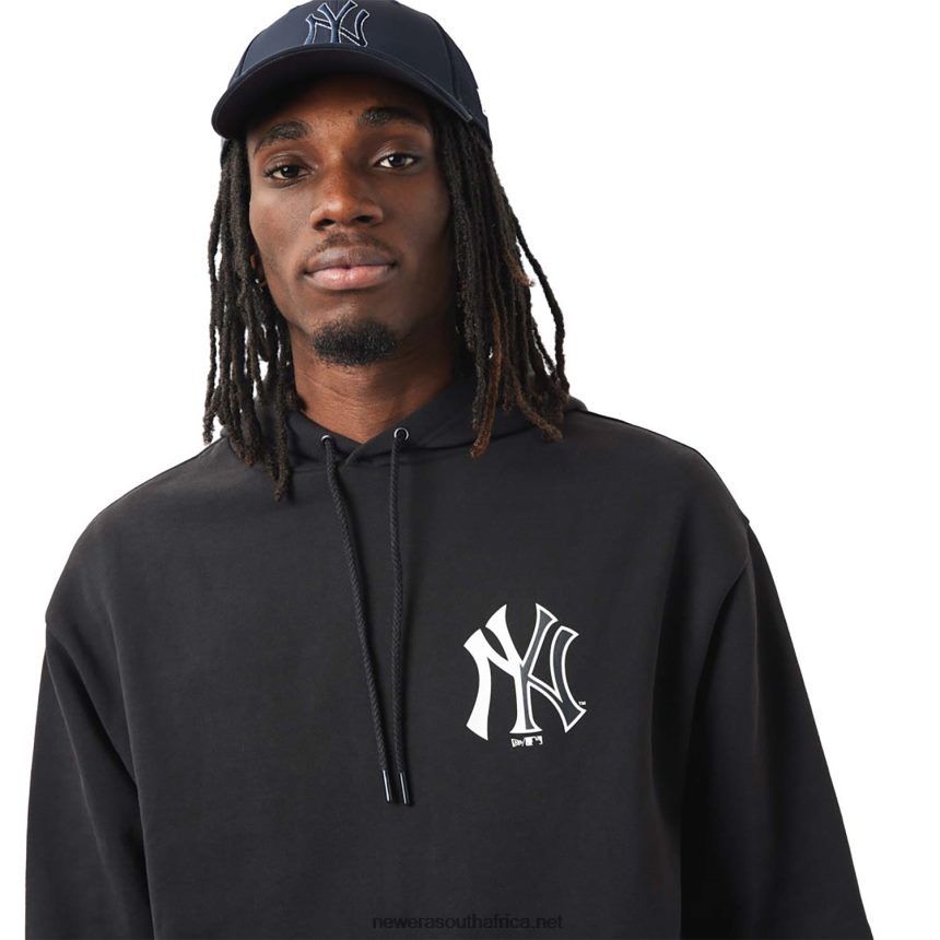 New York Yankees MLB Team Logo Black Hoodie New Era TRBRBN2723