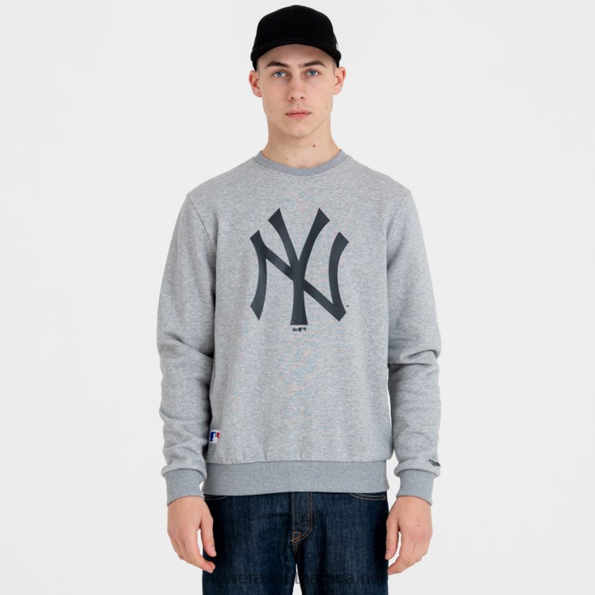 New York Yankees MLB Team Logo Grey Crew Neck Sweatshirt New Era TRBRBN2782