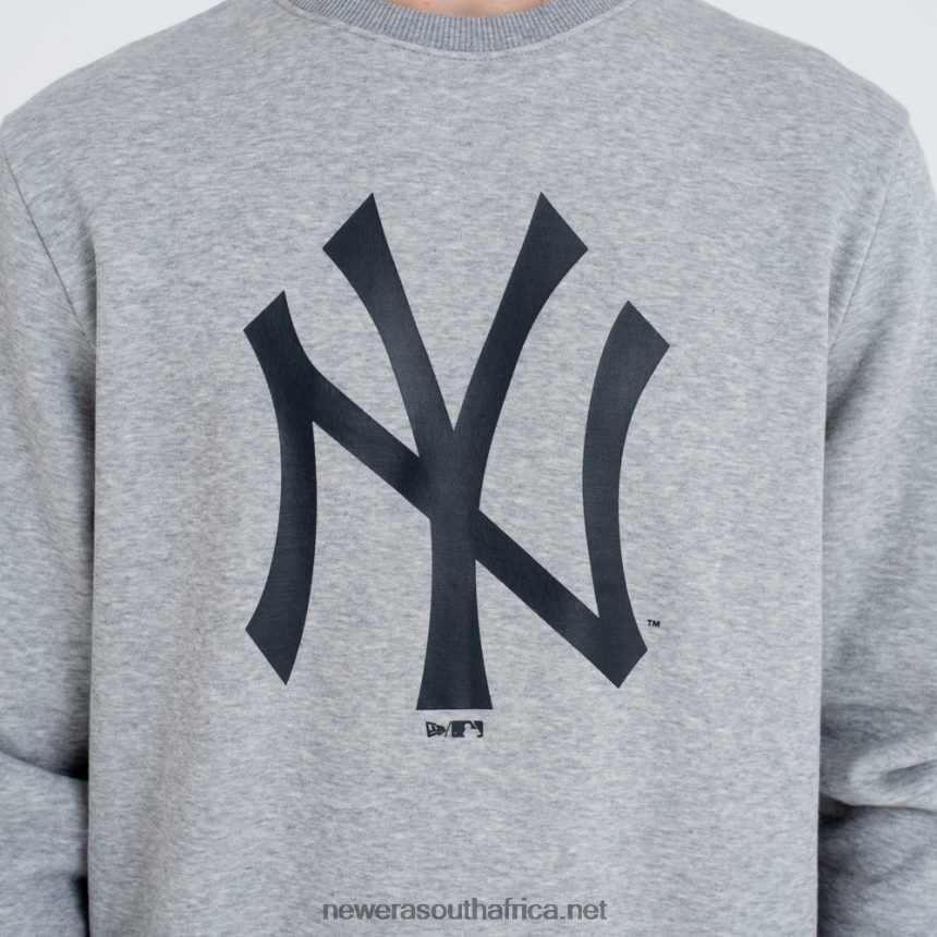 New York Yankees MLB Team Logo Grey Crew Neck Sweatshirt New Era TRBRBN2782