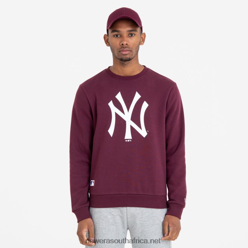New York Yankees MLB Team Logo Maroon Crew Neck Sweatshirt New Era TRBRBN2790