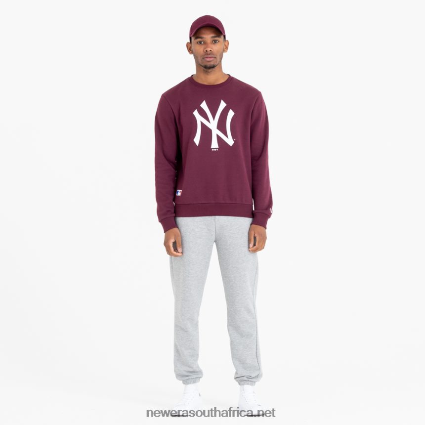 New York Yankees MLB Team Logo Maroon Crew Neck Sweatshirt New Era TRBRBN2790