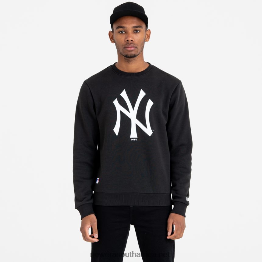 New York Yankees Team Logo Black Crew Neck Sweatshirt New Era TRBRBN2750