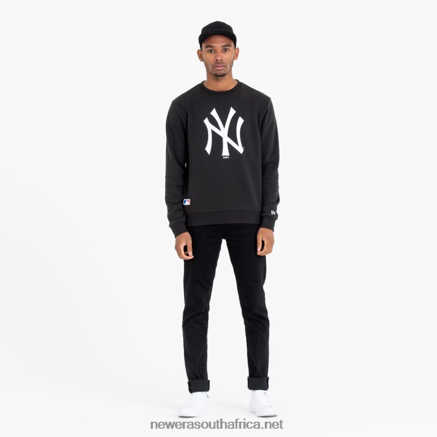 New York Yankees Team Logo Black Crew Neck Sweatshirt New Era TRBRBN2750