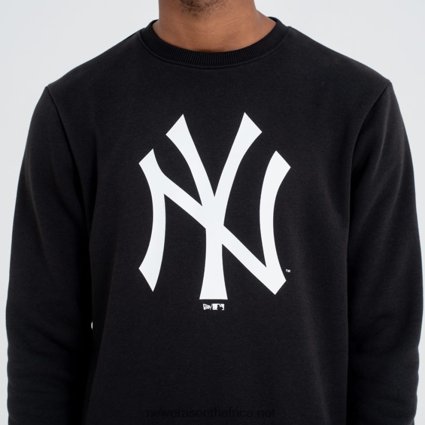 New York Yankees Team Logo Black Crew Neck Sweatshirt New Era TRBRBN2750