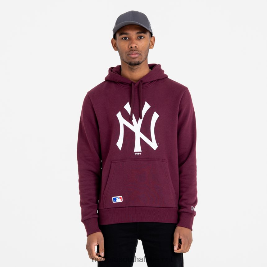 New York Yankees Team Logo Maroon Hoodie New Era TRBRBN2774