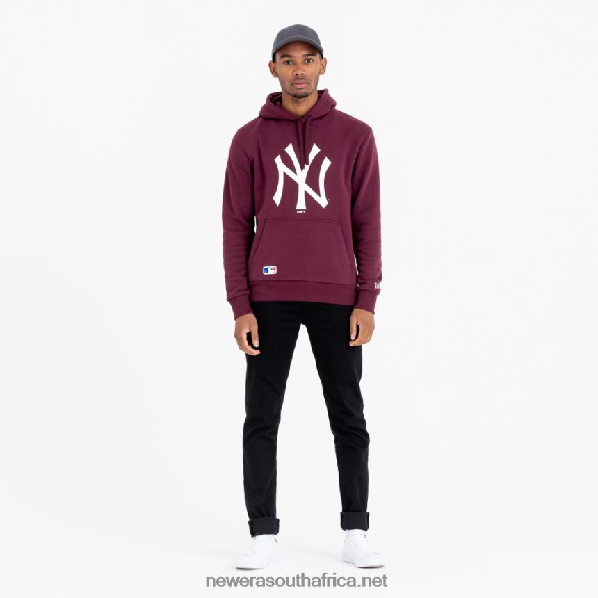 New York Yankees Team Logo Maroon Hoodie New Era TRBRBN2774