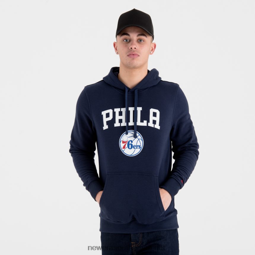 Philadelphia 76ers Team Logo Navy Hoodie New Era TRBRBN2702