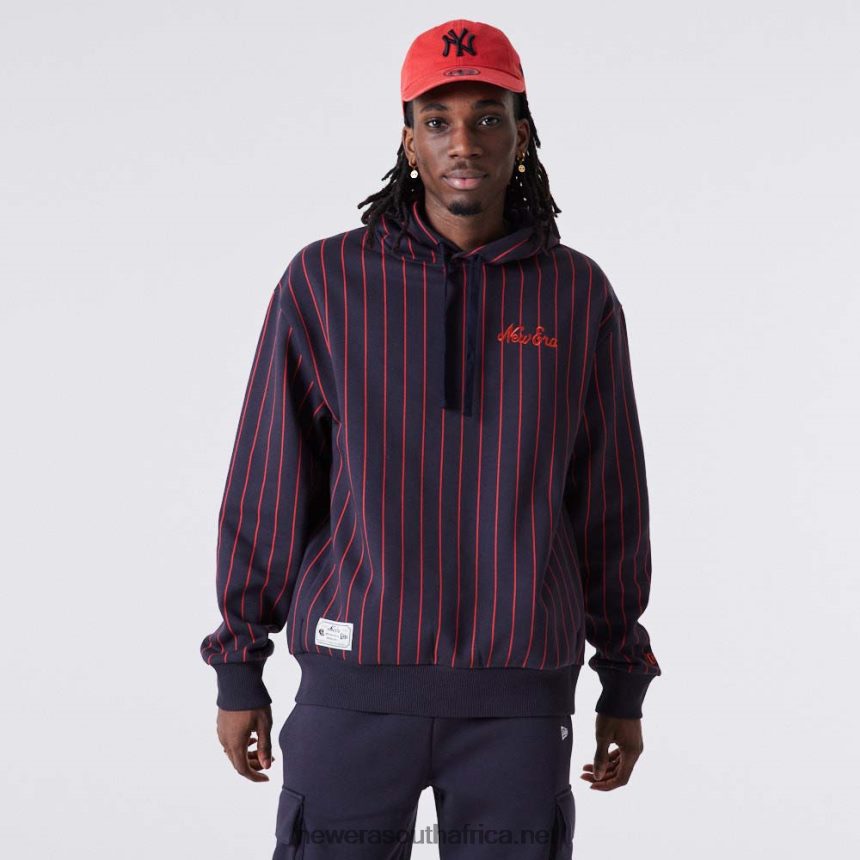 Pinstripe Oversized Blue Hoodie New Era TRBRBN2753