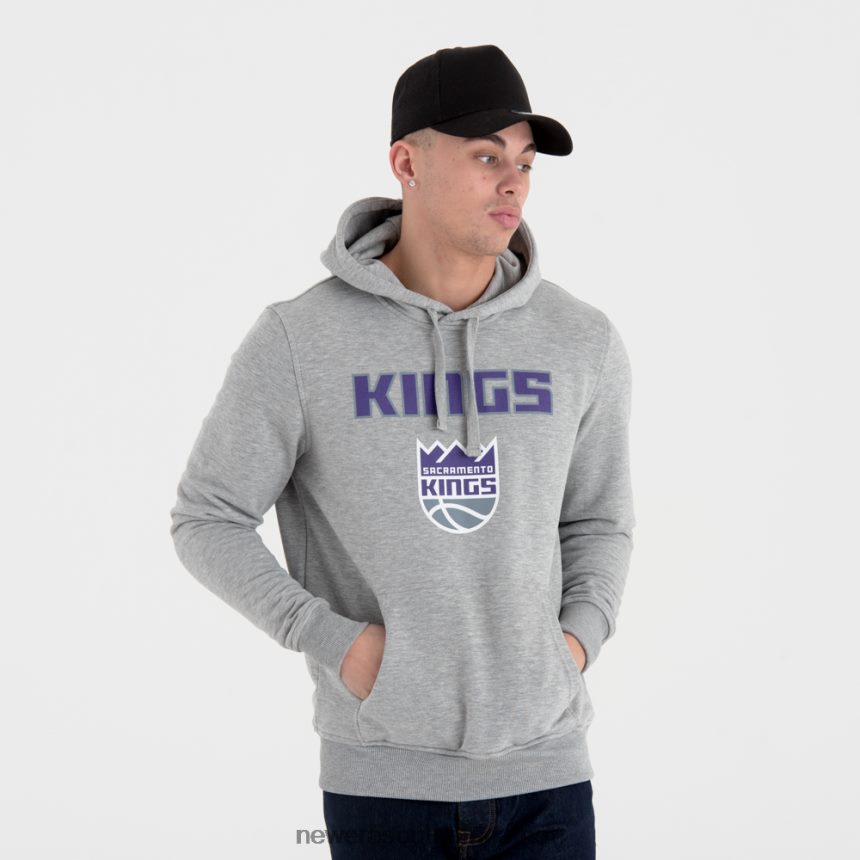 Sacramento Kings NBA Team Logo Grey Hoodie New Era TRBRBN2832