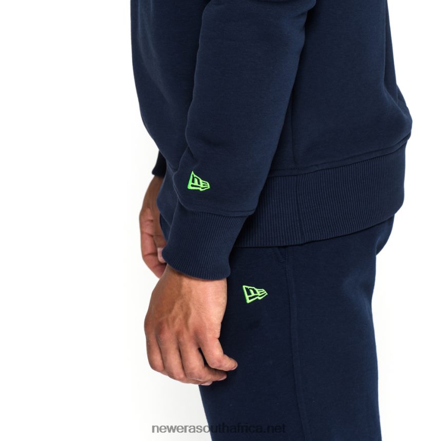 Seattle Seahawks Team Logo Blue Crew Neck Sweatshirt New Era TRBRBN2772