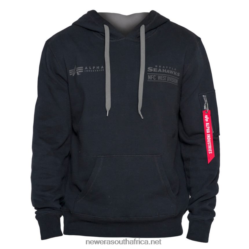 Seattle Seahawks x Alpha Industries Black Hoodie New Era TRBRBN2814