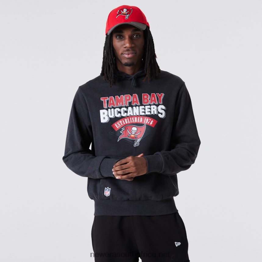 Tampa Bay Buccaneers NFL Team Logo Grey Hoodie New Era TRBRBN2792