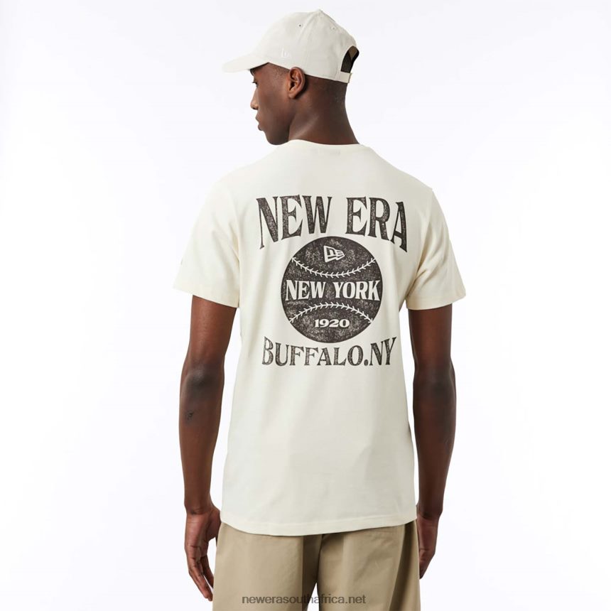 Ball Print Off White T-Shirt New Era TRBRBN2976