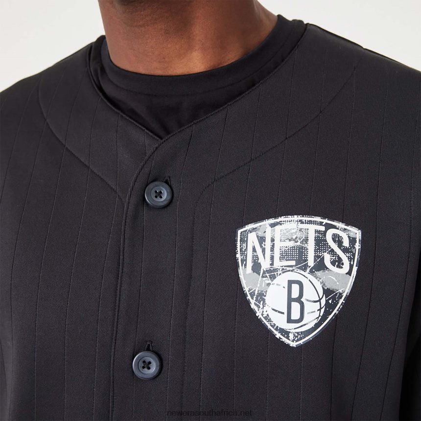 Brooklyn Nets NBA Infill Team Logo Black Jersey New Era TRBRBN2928