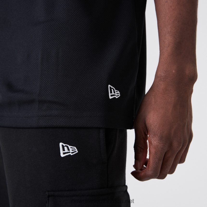 Brooklyn Nets NBA Outline Mesh Black T-Shirt New Era TRBRBN3138