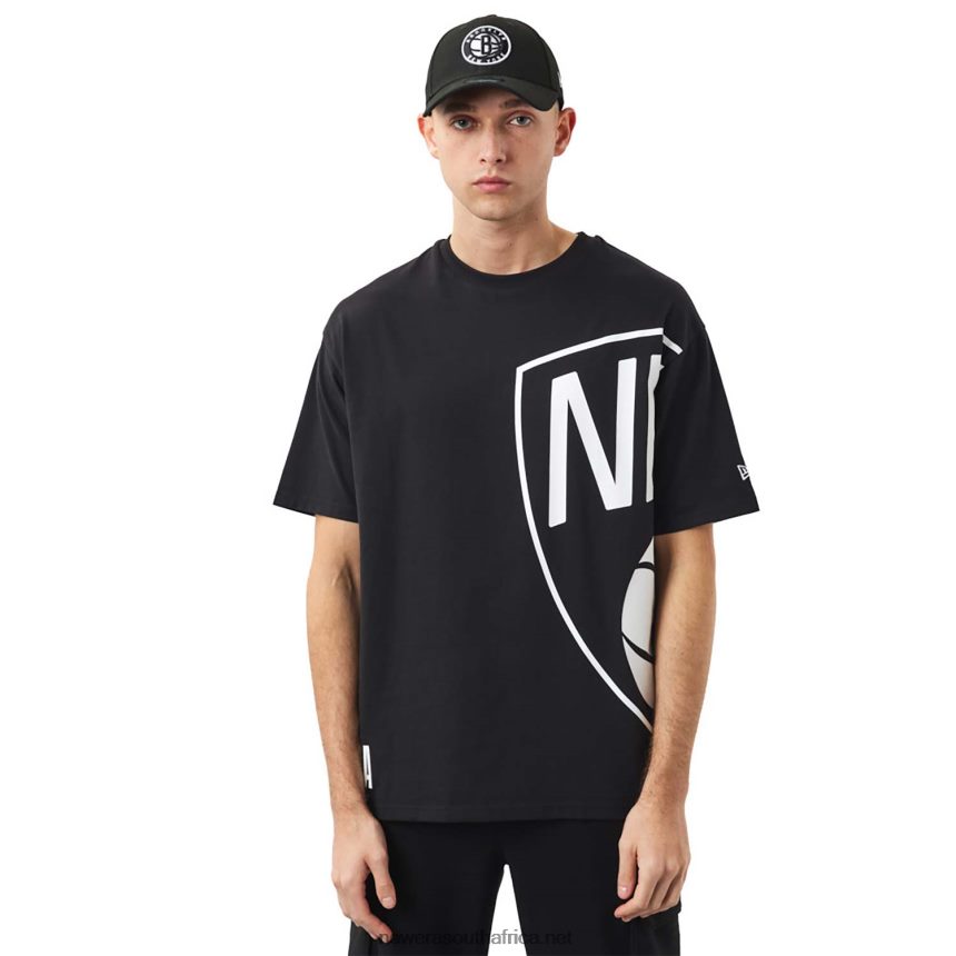Brooklyn Nets NBA Side Logo Black T-Shirt New Era TRBRBN3127
