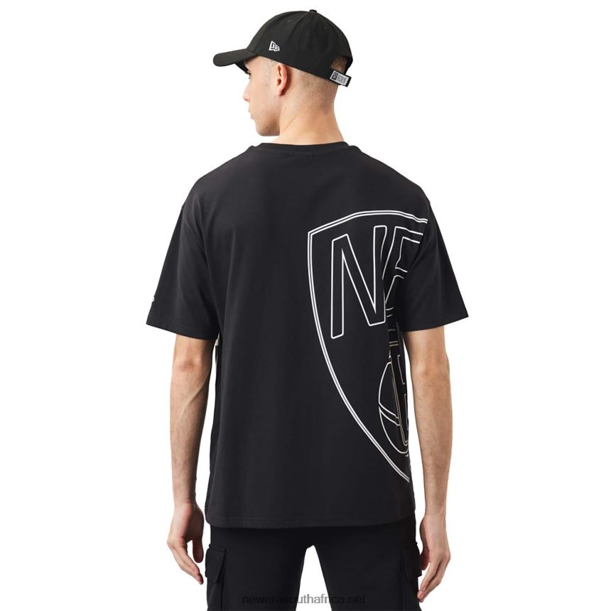Brooklyn Nets NBA Side Logo Black T-Shirt New Era TRBRBN3127