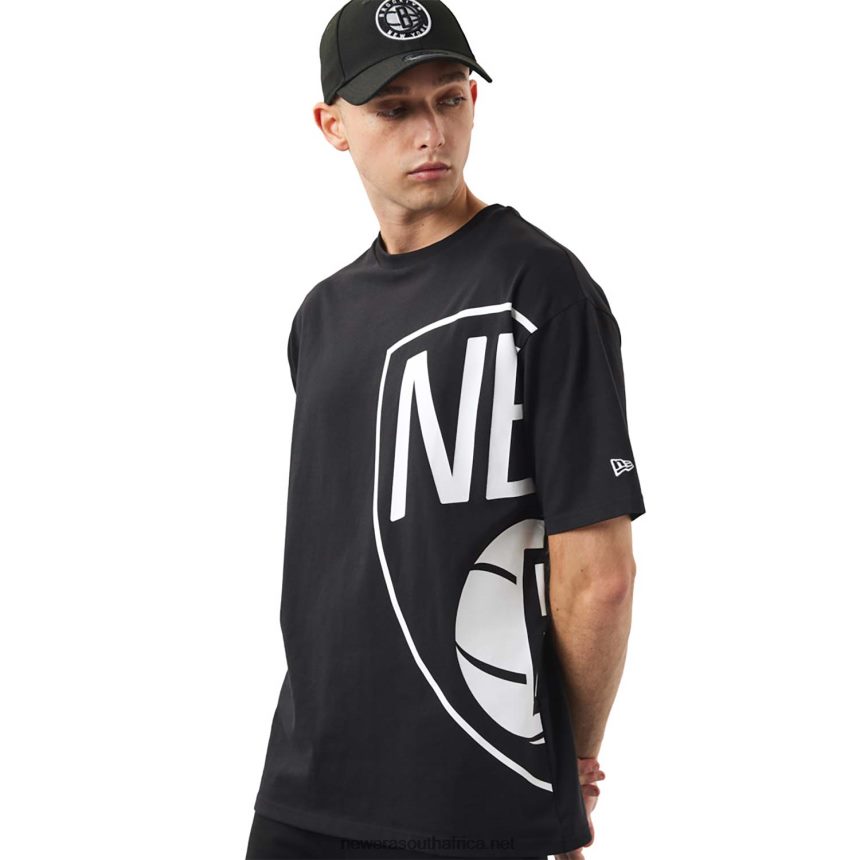 Brooklyn Nets NBA Side Logo Black T-Shirt New Era TRBRBN3127