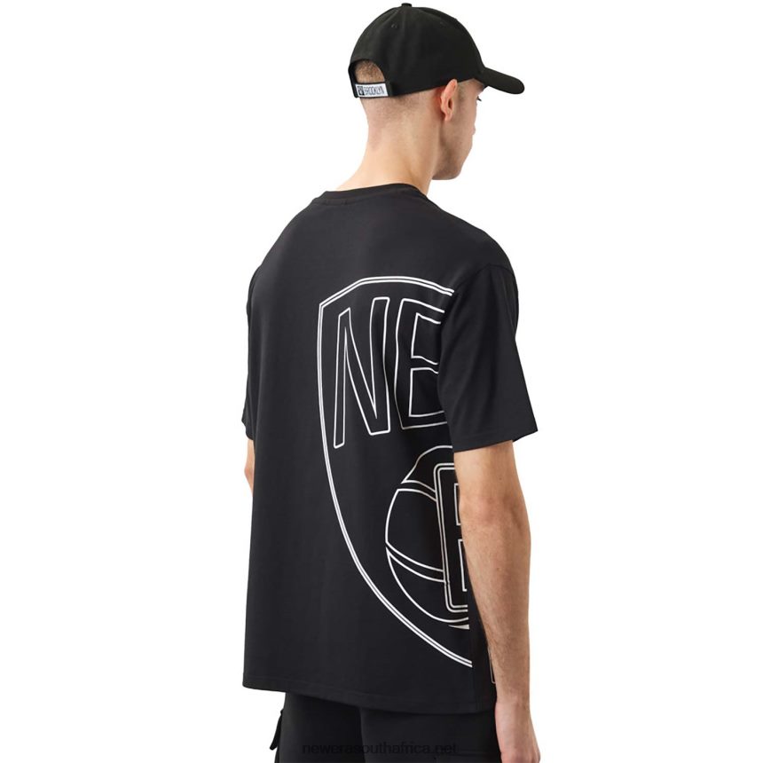 Brooklyn Nets NBA Side Logo Black T-Shirt New Era TRBRBN3127