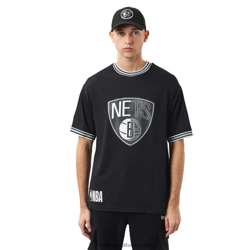 Brooklyn Nets NBA Team Logo Black T-Shirt New Era TRBRBN2848