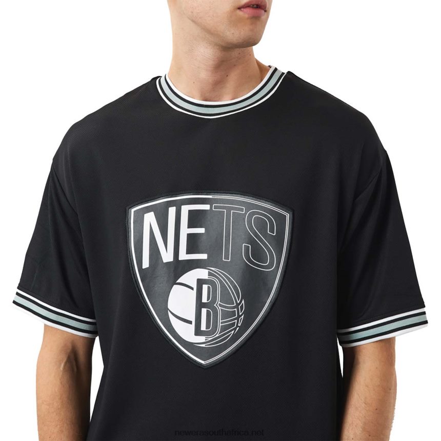 Brooklyn Nets NBA Team Logo Black T-Shirt New Era TRBRBN2848