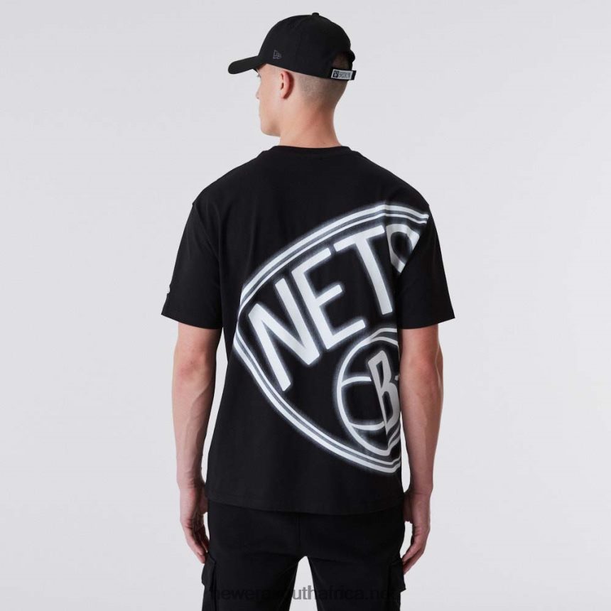 Brooklyn Nets Neon Oversized Black T-Shirt New Era TRBRBN3165