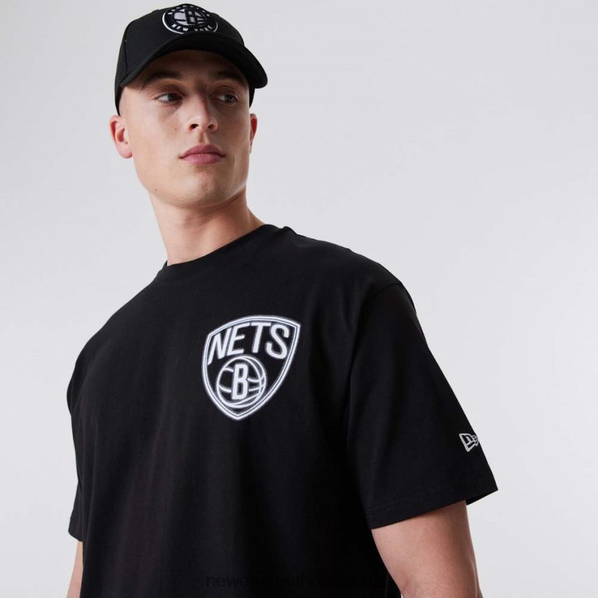 Brooklyn Nets Neon Oversized Black T-Shirt New Era TRBRBN3165