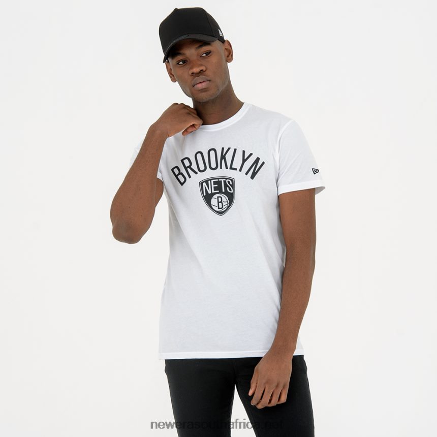 Brooklyn Nets White T-Shirt New Era TRBRBN3023