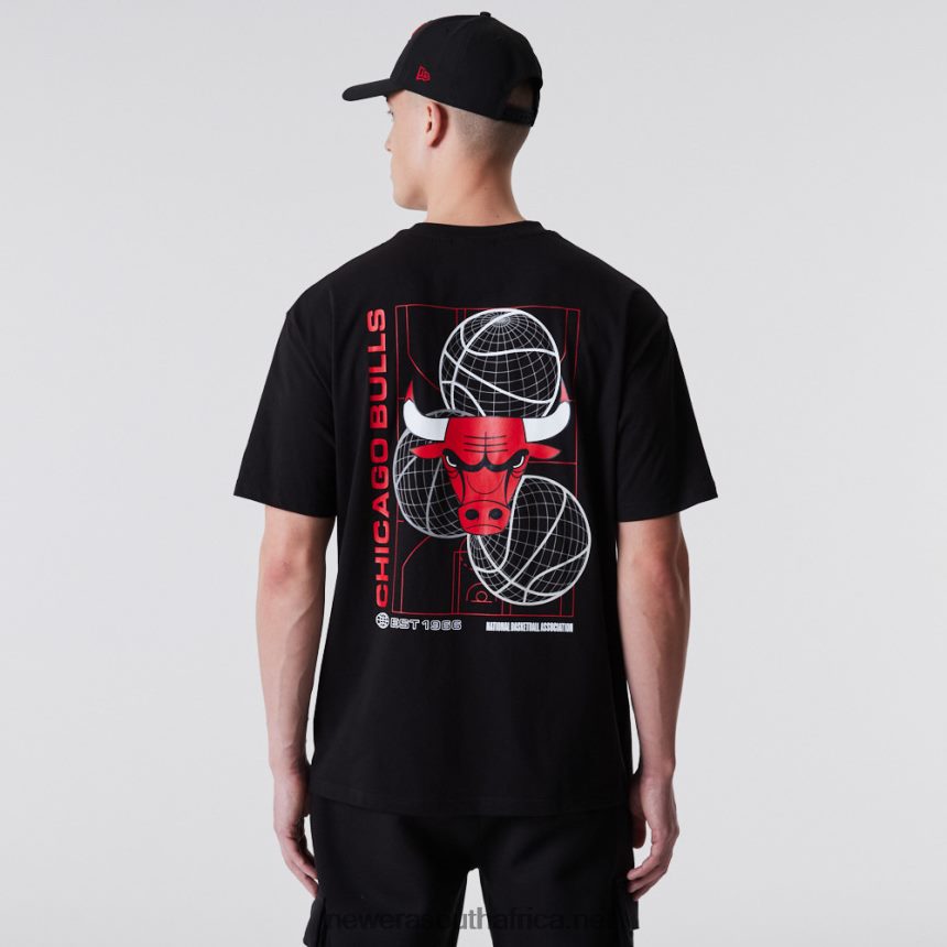 Chicago Bulls Basketball Graphic Black T-Shirt New Era TRBRBN3152