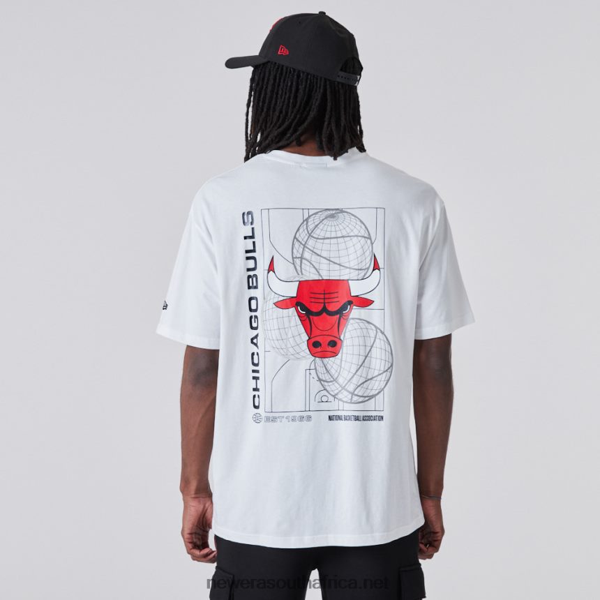 Chicago Bulls Basketball Graphic White T-Shirt New Era TRBRBN2904