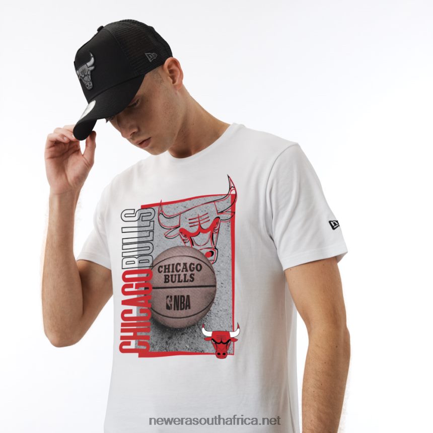 Chicago Bulls NBA Hoop Graphic White T-Shirt New Era TRBRBN3116