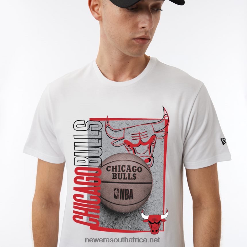 Chicago Bulls NBA Hoop Graphic White T-Shirt New Era TRBRBN3116