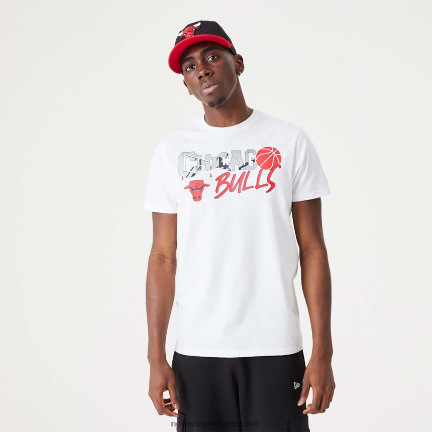 Chicago Bulls NBA Infill Graphic White T-Shirt New Era TRBRBN2998