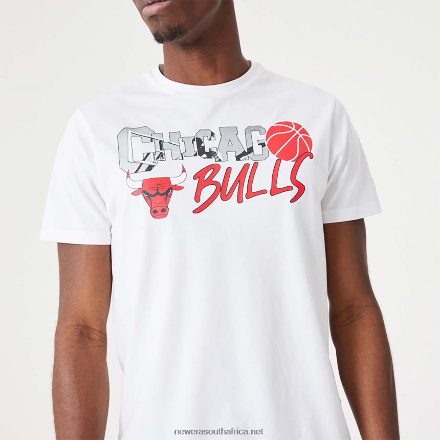 Chicago Bulls NBA Infill Graphic White T-Shirt New Era TRBRBN2998