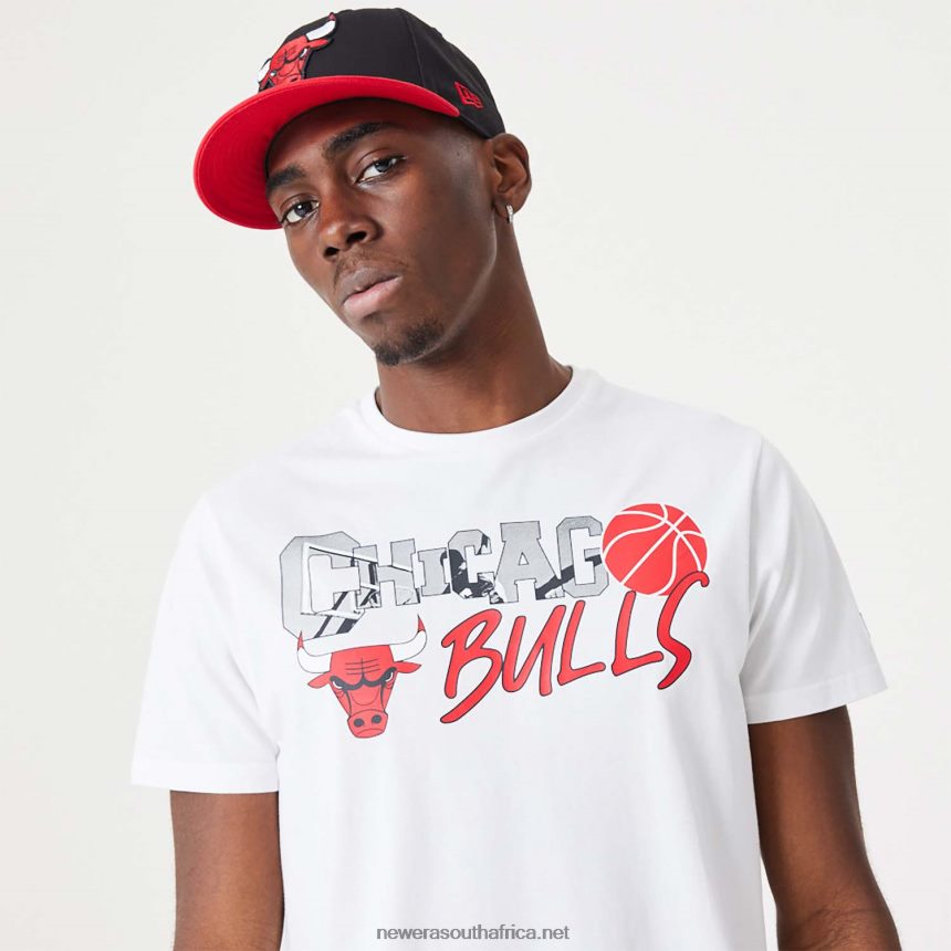 Chicago Bulls NBA Infill Graphic White T-Shirt New Era TRBRBN2998