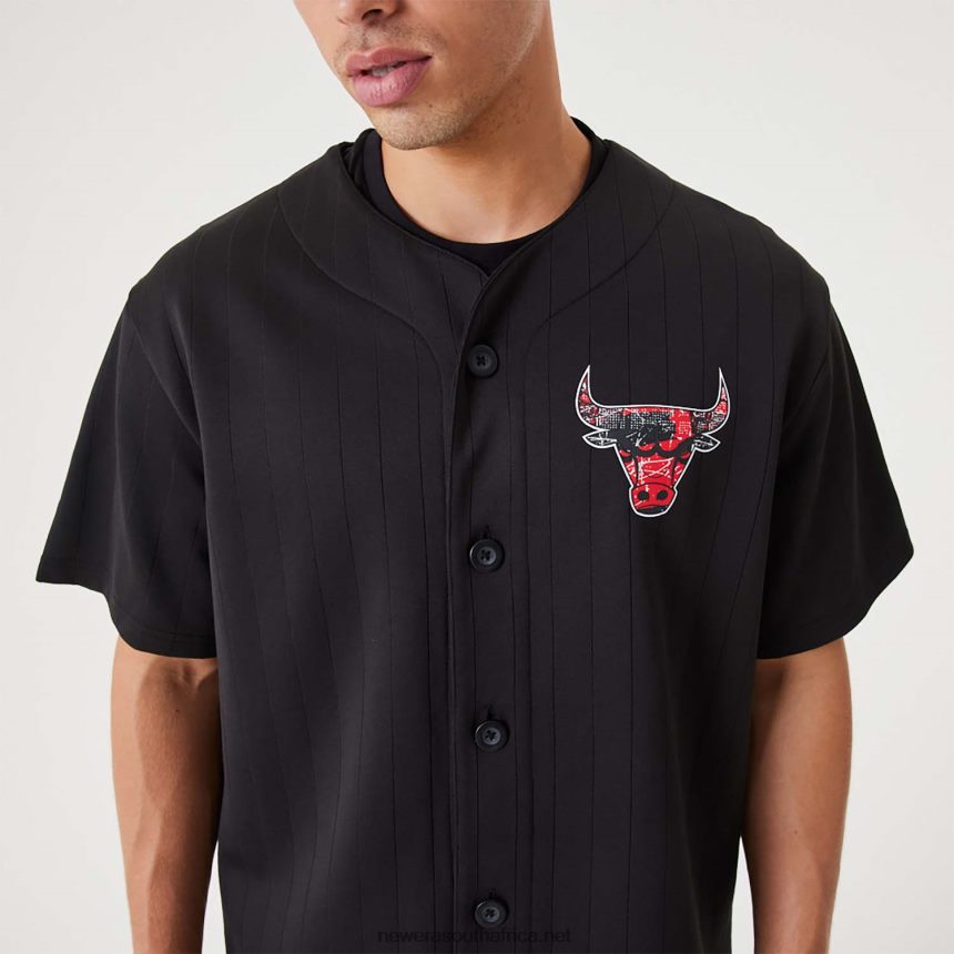 Chicago Bulls NBA Infill Team Logo Black Jersey New Era TRBRBN3012