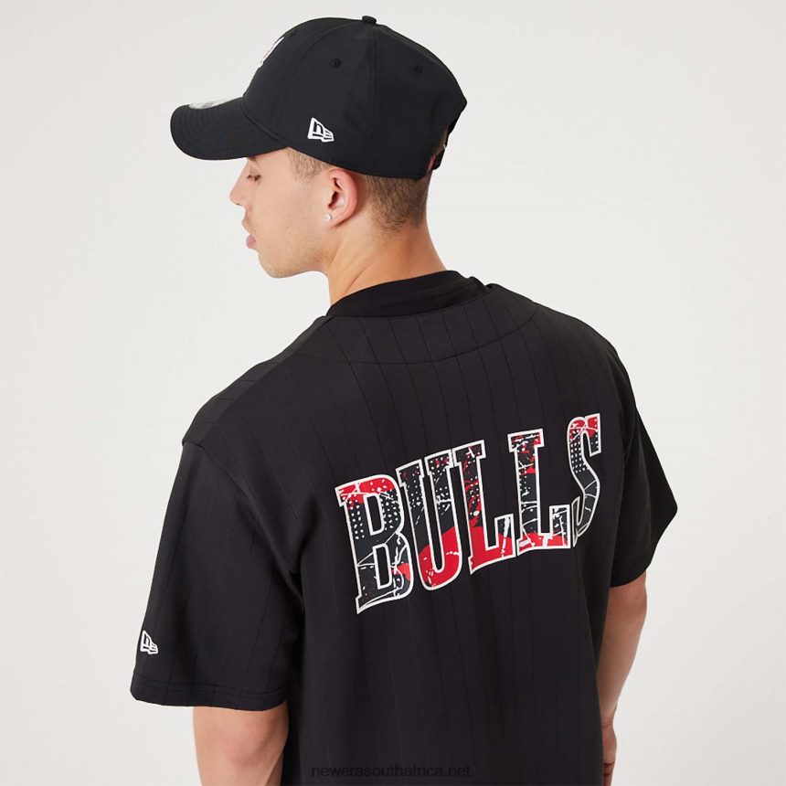 Chicago Bulls NBA Infill Team Logo Black Jersey New Era TRBRBN3012
