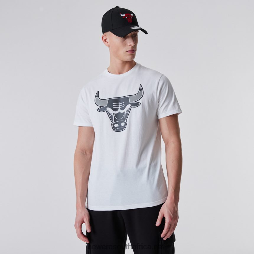 Chicago Bulls NBA Outline Logo White T-Shirt New Era TRBRBN2845