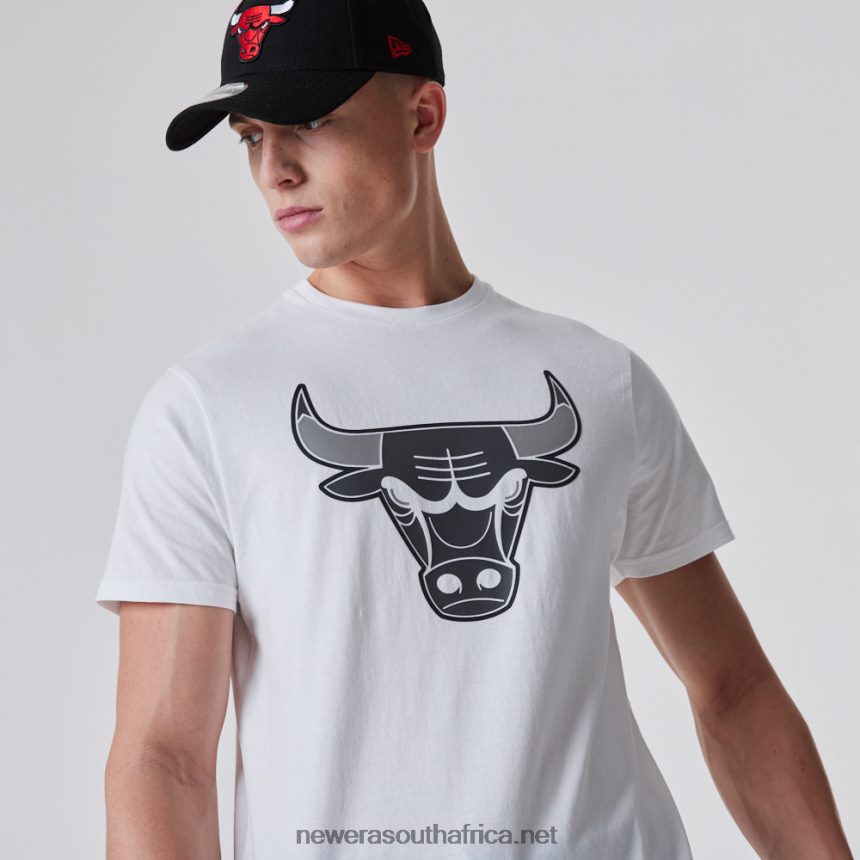 Chicago Bulls NBA Outline Logo White T-Shirt New Era TRBRBN2845