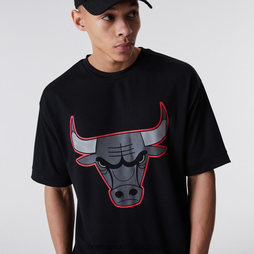 Chicago Bulls NBA Outline Mesh Black T-Shirt New Era TRBRBN2918
