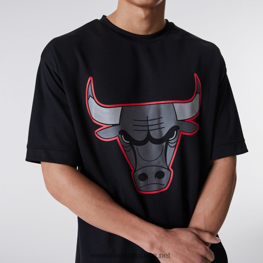 Chicago Bulls NBA Outline Mesh Black T-Shirt New Era TRBRBN2918