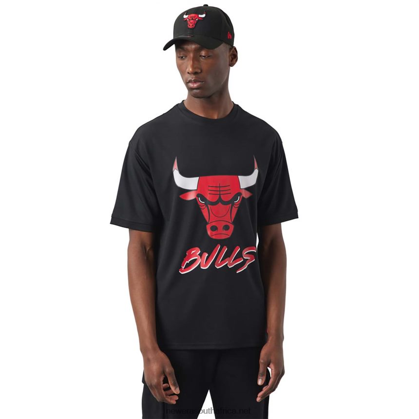 Chicago Bulls NBA Script Black T-Shirt New Era TRBRBN3086